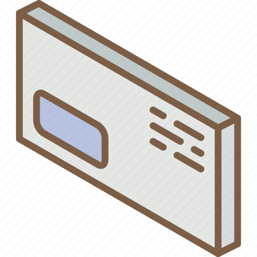 Envelope, iso, isometric, mail, post, window icon - Download on Iconfinder