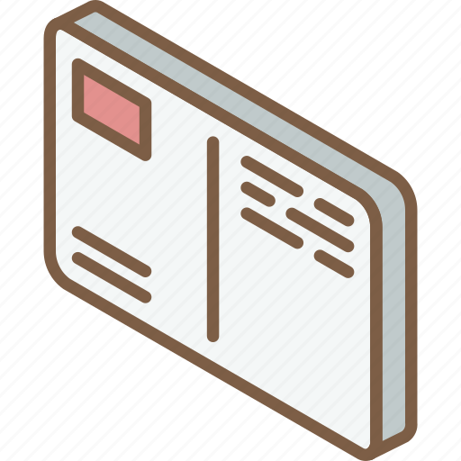 Card, iso, isometric, mail, post icon - Download on Iconfinder