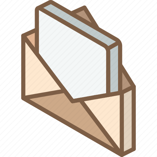 Iso, isometric, mail, open, post icon - Download on Iconfinder