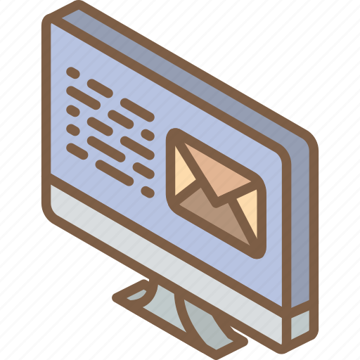 Email, iso, isometric, mail, post icon - Download on Iconfinder
