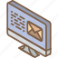 email, iso, isometric, mail, post 