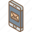 iso, isometric, mail, mobile, post 