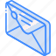 envelope, iso, isometric, mail, post, sealed 