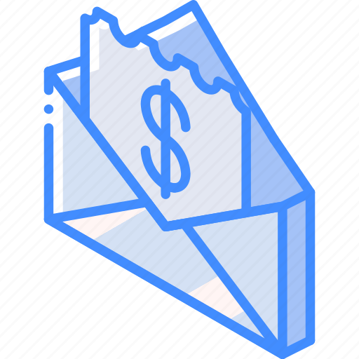 Check, iso, isometric, mail, pay, post icon - Download on Iconfinder