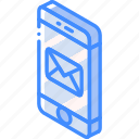 iso, isometric, mail, mobile, post