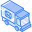 delivery, iso, isometric, mail, post, truck 