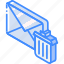 iso, isometric, mail, post, trash 