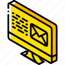 email, iso, isometric, mail, post