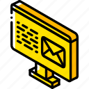 email, iso, isometric, mail, post