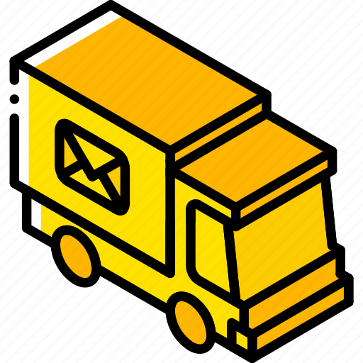 Delivery, iso, isometric, mail, post, truck icon - Download on Iconfinder