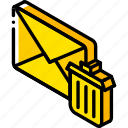 iso, isometric, mail, post, trash