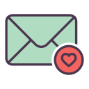 chat, email, envelope, heart, internet, letter, mail