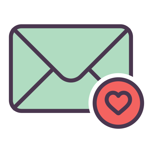 Chat, email, envelope, heart, internet, letter, mail icon - Free download