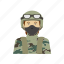 army, camouflage, female, goggles, headshot, outfit, soldier 