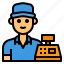clerk, occupation, man, cashier, avatar 