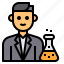 scientist, occupation, chemist, man, avatar 