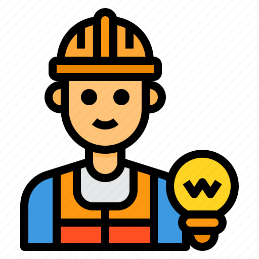 Job, occupation, man, electrician, avatar icon - Download on Iconfinder