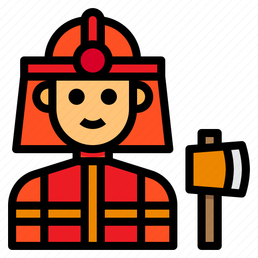 Occupation, man, fireman, firefighter, avatar icon - Download on Iconfinder