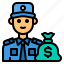 guard, occupation, money, man, avatar 