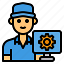 technician, computer, occupation, man, avatar