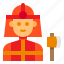 fireman, firefighter, avatar, occupation, man 