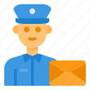postman, man, occupation, avatar, mail