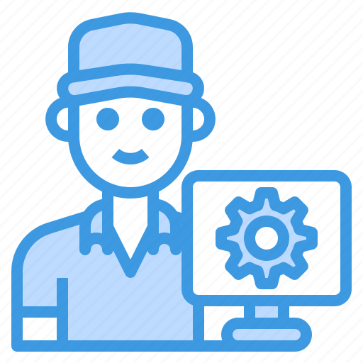 Technician, man, occupation, avatar, computer icon - Download on Iconfinder