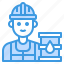 worker, avatar, man, refininery, occupation, oil 