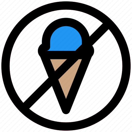 No, ice cream, dessert, prohibited, forbidden, mall, store icon - Download on Iconfinder