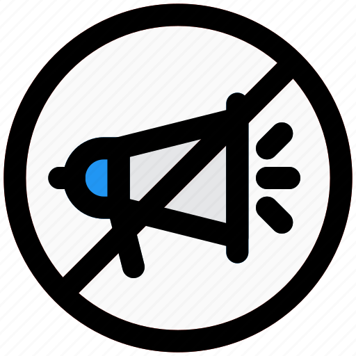 No, loudspeakers, no noises, forbidden, prohibited, mall, store icon - Download on Iconfinder