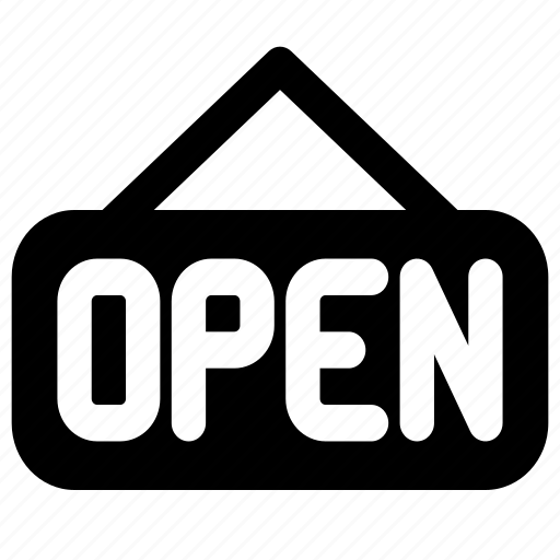 Open, sign, mall, outlet, clothes, store, shopping icon - Download on Iconfinder
