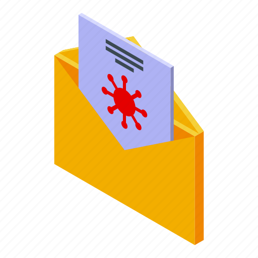 Email, malware, isometric icon - Download on Iconfinder