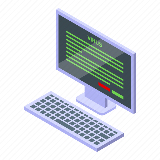 Malware, computer, isometric icon - Download on Iconfinder