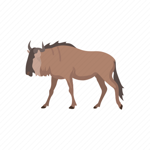Animals, antelopes, brindled gnus, gnus, mammal, wild beest icon - Download on Iconfinder