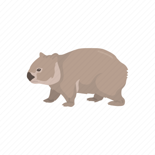 Animals, herbivores, mammal, quadrupedal marsupial, rodent, wombat icon - Download on Iconfinder