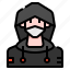 avatar, hoodie, interface, man, mask, people, user 