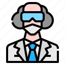 avatar, man, mask, people, professor, scientist, user