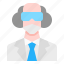 avatar, man, mask, people, professor, scientist, user 