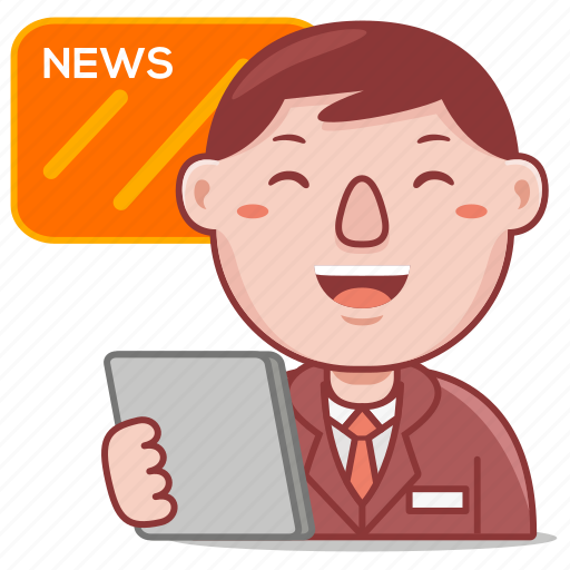 Business, job, male, man, news anchor, person, profession icon - Download on Iconfinder