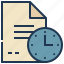 file, document, paper, clock, time, management 