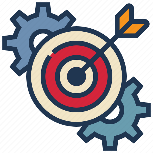 Target, arrow, dart, cog, business, management icon - Download on Iconfinder