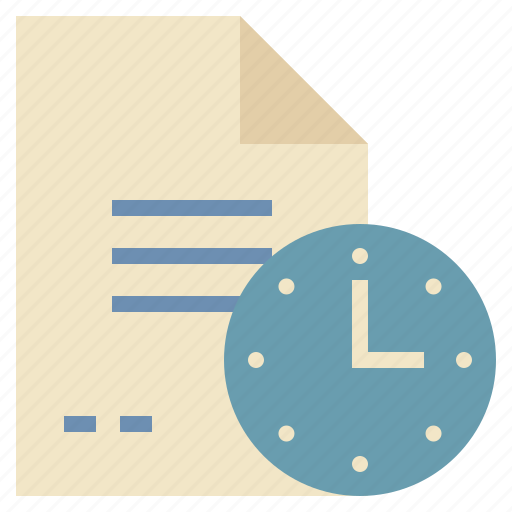 File, document, paper, clock, time, management icon - Download on Iconfinder