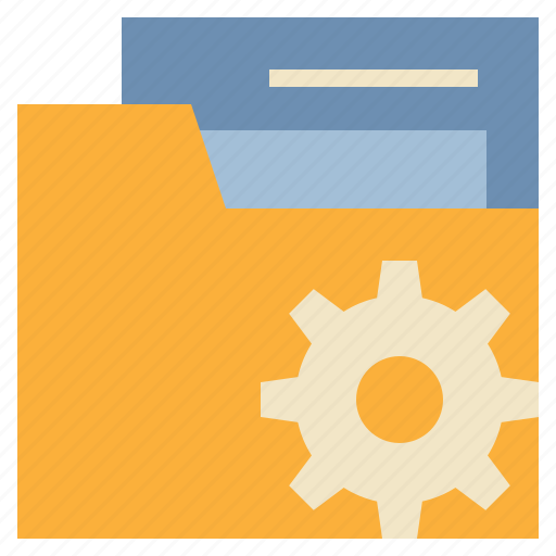 Folder, file, management, data, cog, wheel icon - Download on Iconfinder
