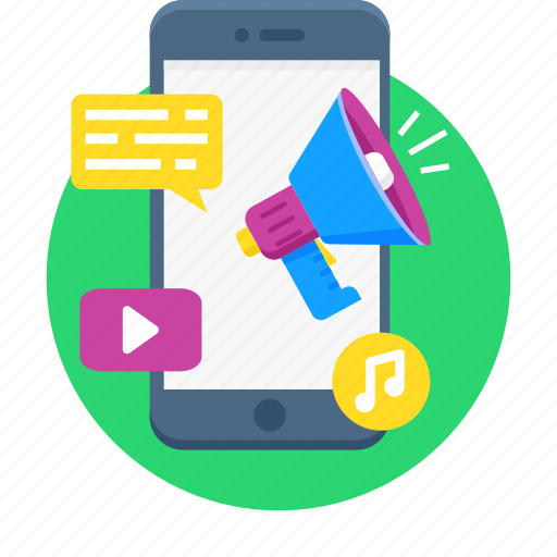 Mobile marketing, social, communication, media, share icon - Download on Iconfinder