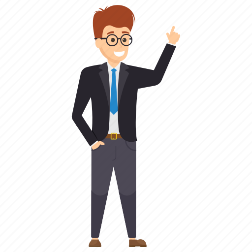 Dictating boss, guiding coworkers, manager pointing finger, speaking to staff, team leader directing icon - Download on Iconfinder