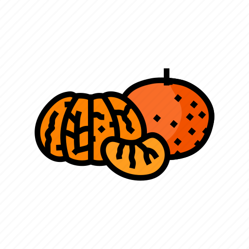 Peeled, mandarin, peel, clementine, orange, fruit icon - Download on Iconfinder