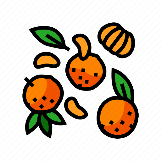 Slice, tangerine, clementine, peeled, mandarin, orange icon - Download on Iconfinder