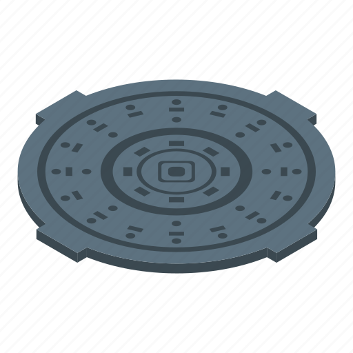 Metal, manhole, isometric icon - Download on Iconfinder