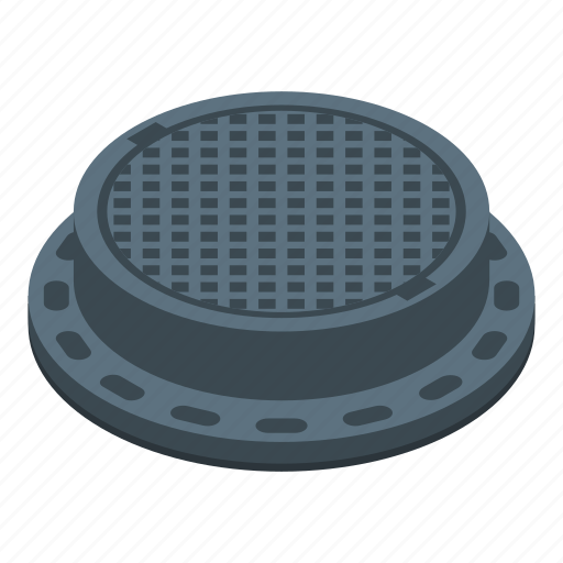 Factory, manhole, isometric icon - Download on Iconfinder