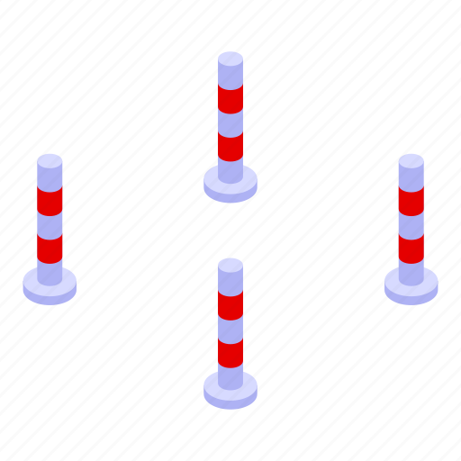 Manhole, attention, sticks, isometric icon - Download on Iconfinder